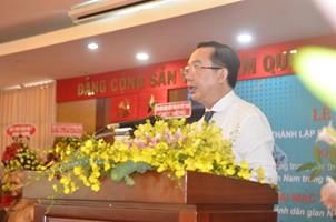 Đồng chí Trần Thế Thuận-Giám đốc Sở Văn hoá và Thể Thao phát biễu ý kiến trong buổi Lễ Kỷ niệm 35 năm